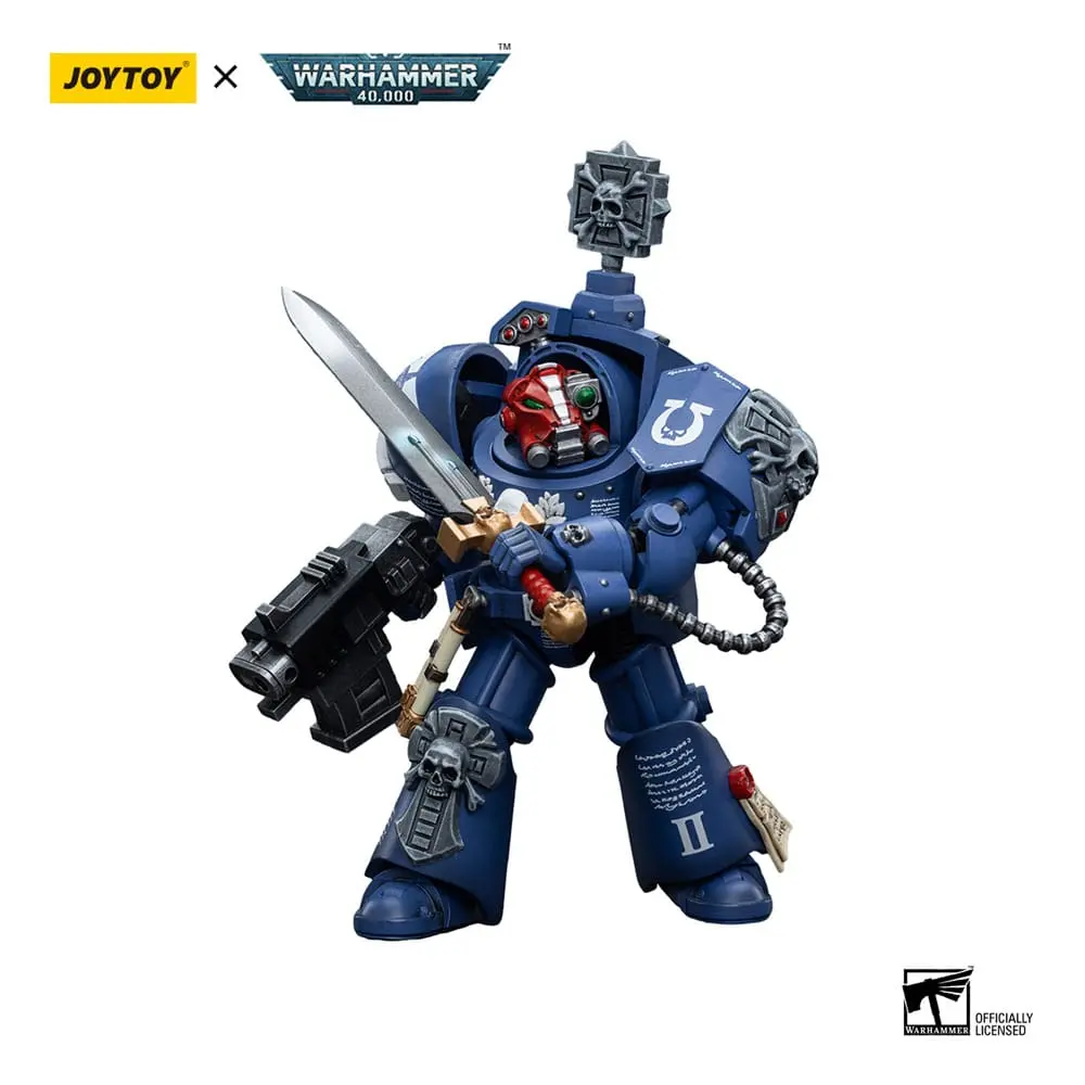 Warhammer 40k 1/18 Ultramarines Terminators Sergeant Terconon akciófigura 12 cm termékfotó