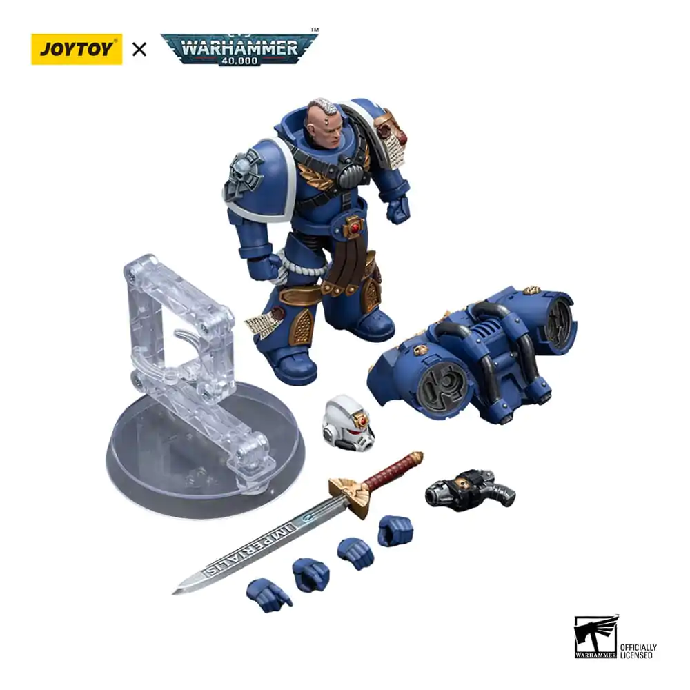 Warhammer 40k 1/18 Ultramarines Vanguard Veteran Sergeant akciófigura 12 cm termékfotó