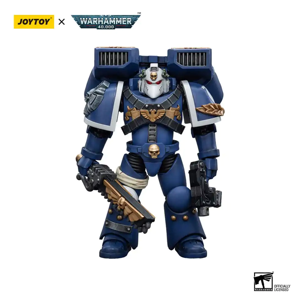 Warhammer 40k 1/18 Ultramarines Vanguard Veteran with Chainsword and Bolt Pistol akciófigura 12 cm termékfotó