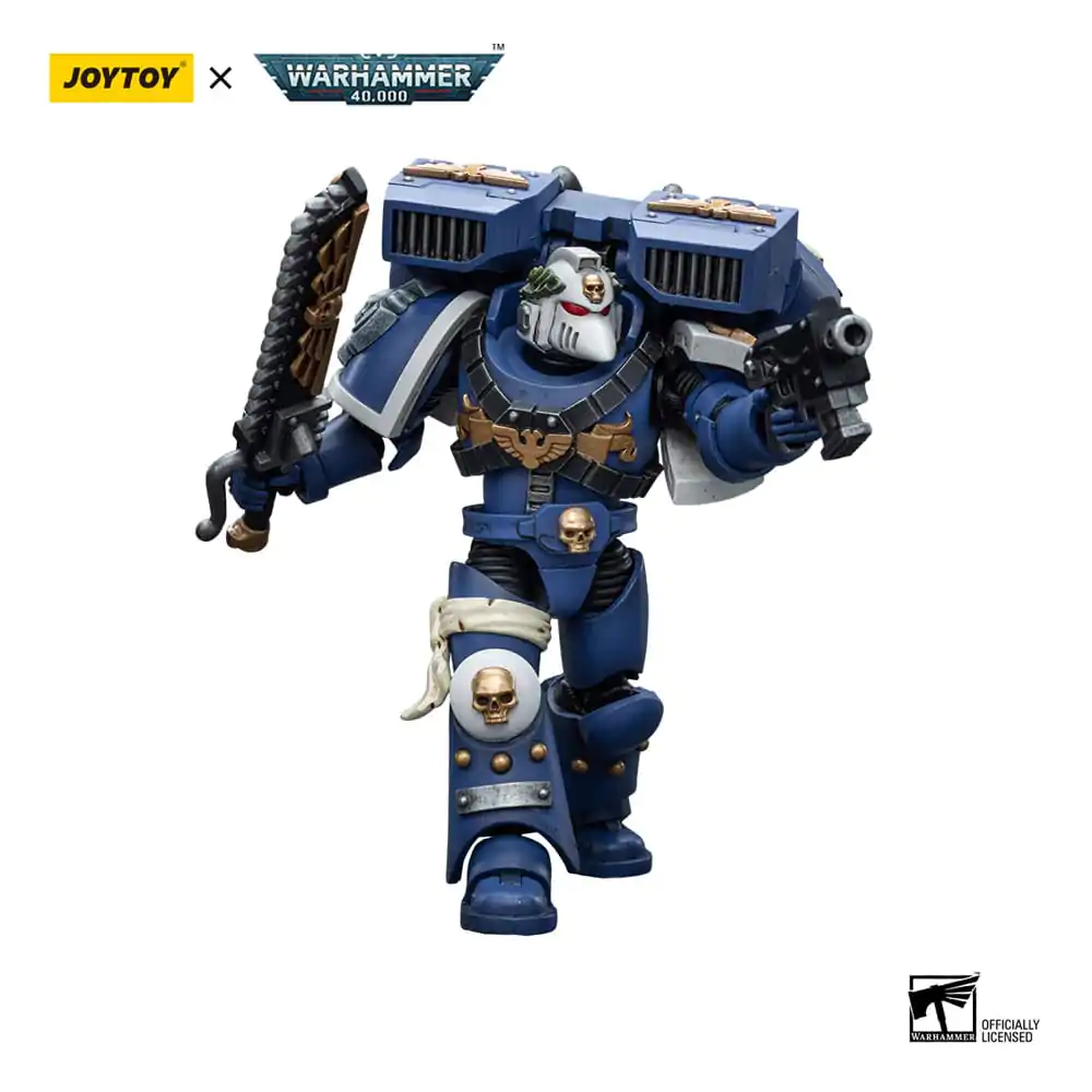 Warhammer 40k 1/18 Ultramarines Vanguard Veteran with Chainsword and Bolt Pistol akciófigura 12 cm termékfotó