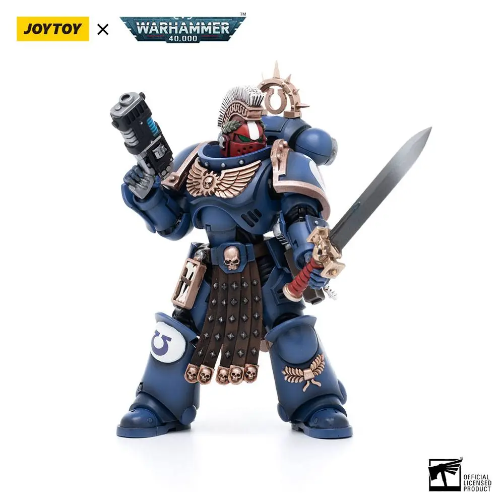 Warhammer 40k 1/18 Ultramarines Veteran Sergeant Icastus akciófigura 12 cm termékfotó