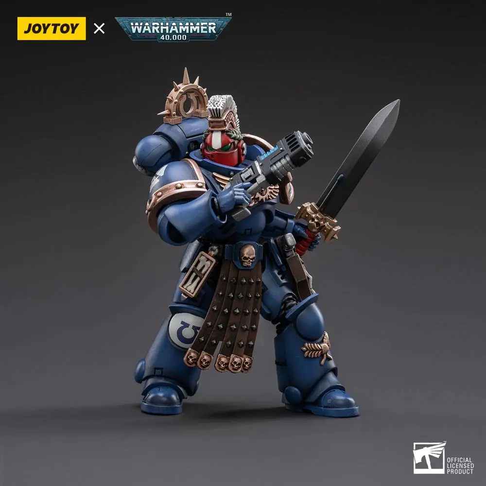 Warhammer 40k 1/18 Ultramarines Veteran Sergeant Icastus akciófigura 12 cm termékfotó