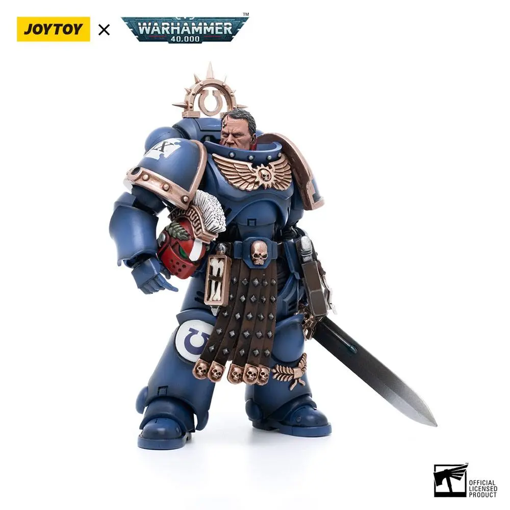 Warhammer 40k 1/18 Ultramarines Veteran Sergeant Icastus akciófigura 12 cm termékfotó