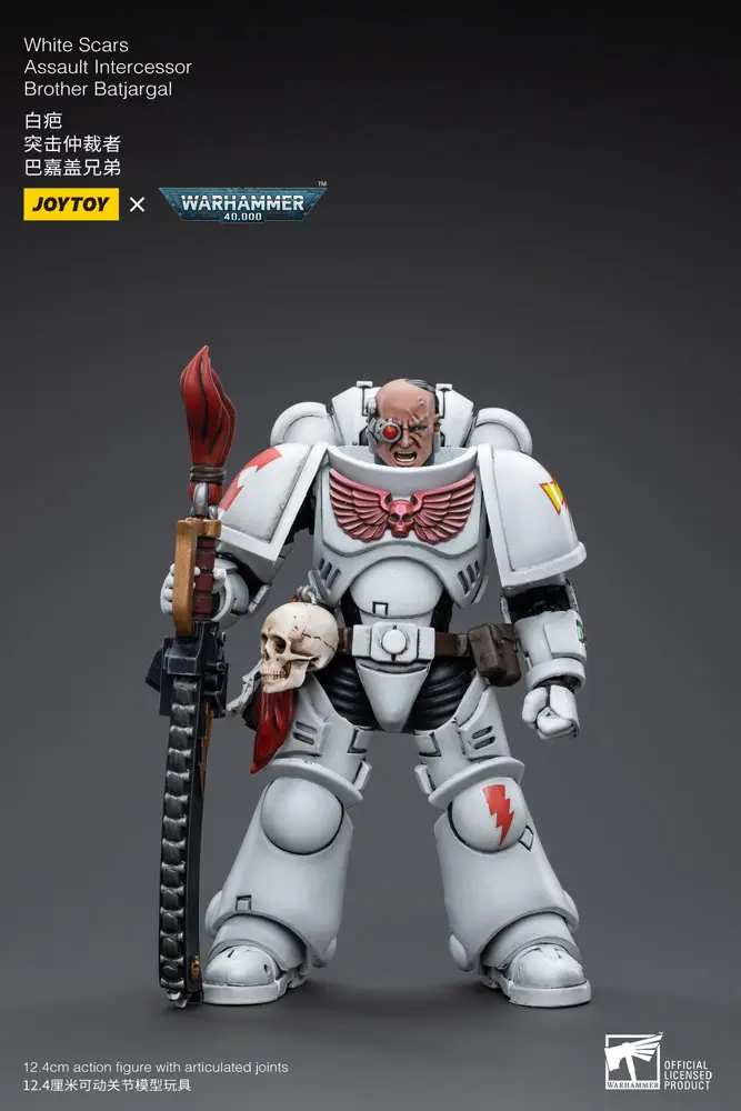 Warhammer 40k 1/18 White Scars Assault Intercessor Brother Batjargal akciófigura 12 cm termékfotó
