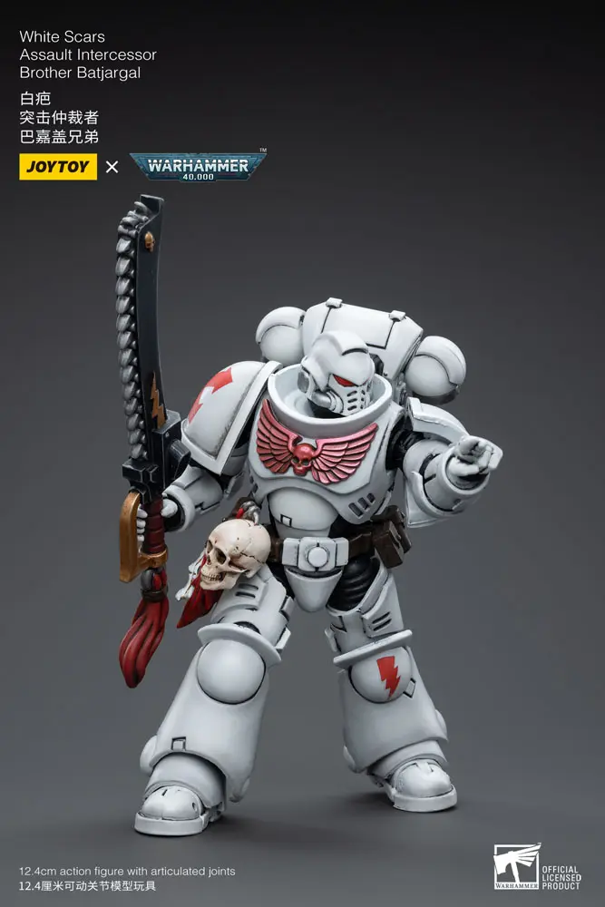 Warhammer 40k 1/18 White Scars Assault Intercessor Brother Batjargal akciófigura 12 cm termékfotó