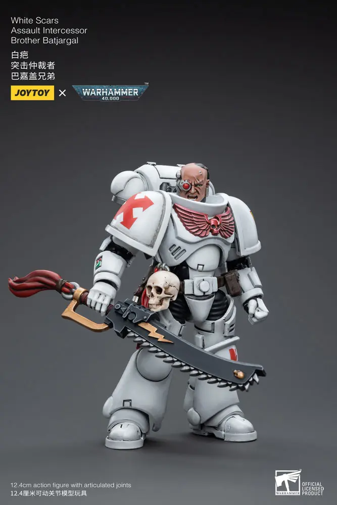 Warhammer 40k 1/18 White Scars Assault Intercessor Brother Batjargal akciófigura 12 cm termékfotó