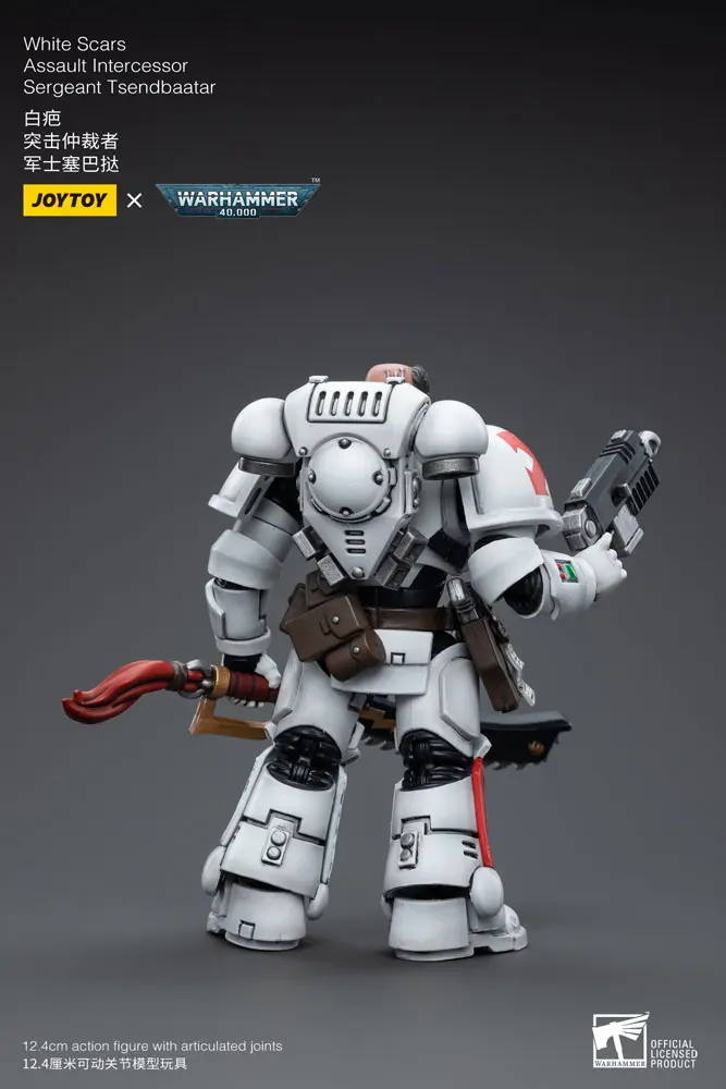 Warhammer 40k 1/18 White Scars Assault Intercessor Sergeant Tsendbaatar akciófigura 12 cm termékfotó