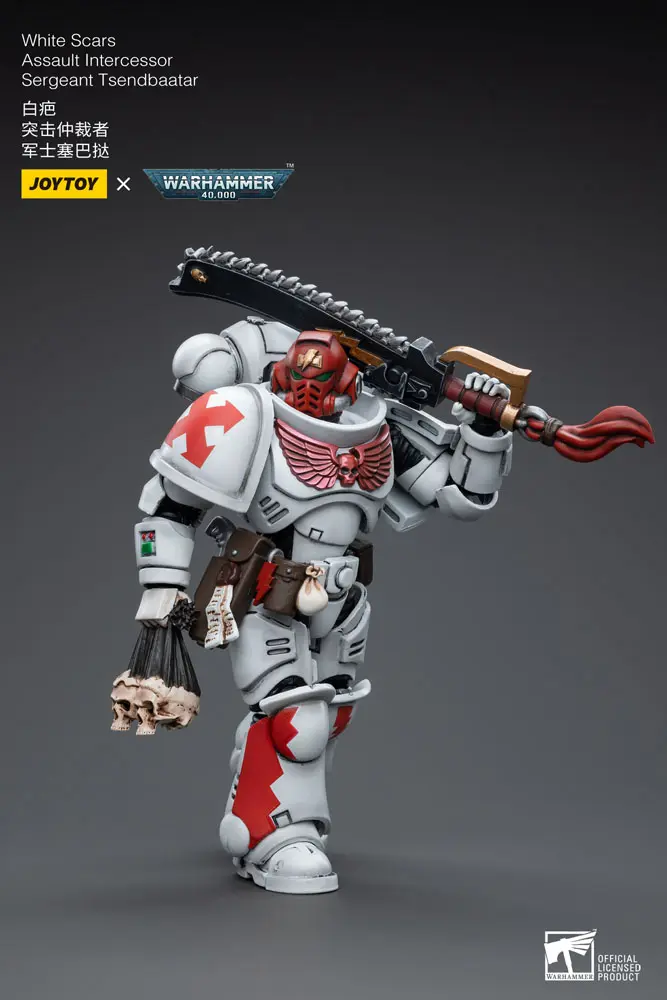 Warhammer 40k 1/18 White Scars Assault Intercessor Sergeant Tsendbaatar akciófigura 12 cm termékfotó