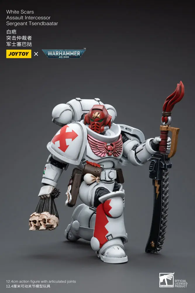 Warhammer 40k 1/18 White Scars Assault Intercessor Sergeant Tsendbaatar akciófigura 12 cm termékfotó