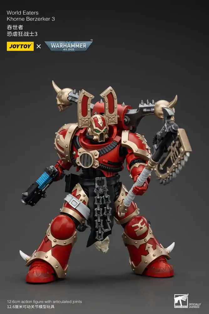 Warhammer 40k 1/18 World Eaters Khorne Berzerker 3 akciófigura 13 cm termékfotó