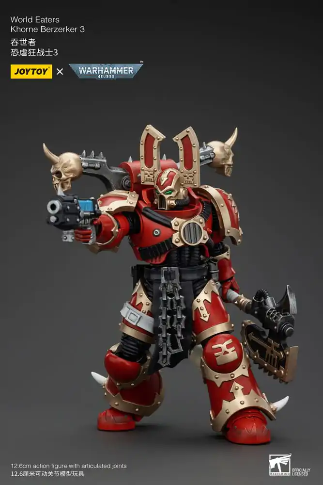 Warhammer 40k 1/18 World Eaters Khorne Berzerker 3 akciófigura 13 cm termékfotó