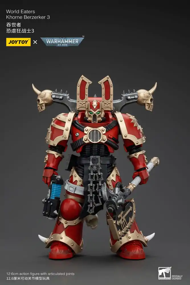 Warhammer 40k 1/18 World Eaters Khorne Berzerker 3 akciófigura 13 cm termékfotó