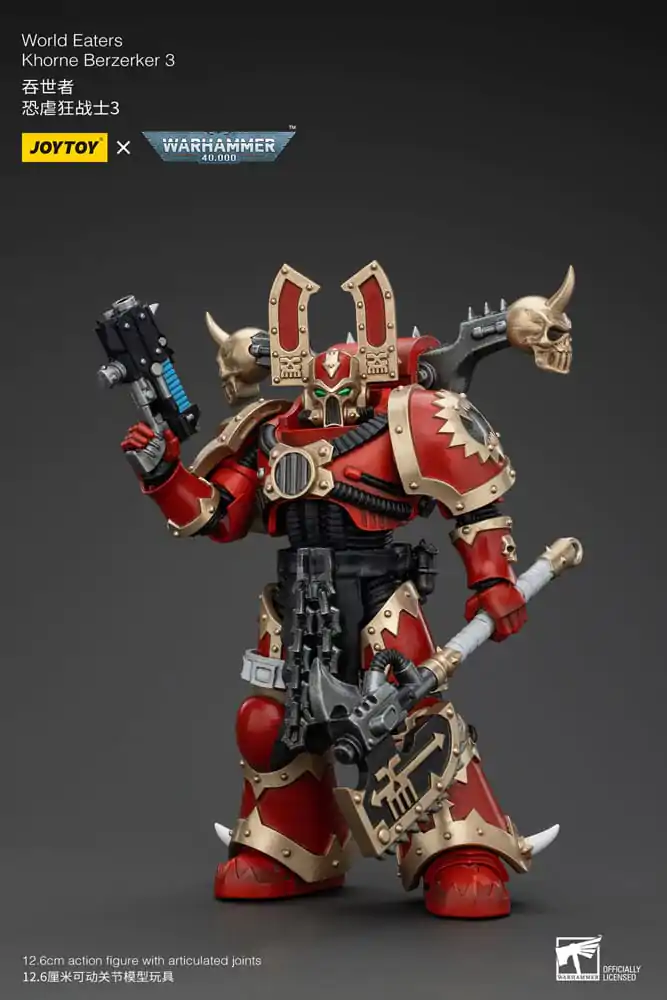 Warhammer 40k 1/18 World Eaters Khorne Berzerker 3 akciófigura 13 cm termékfotó