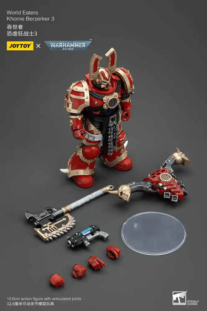 Warhammer 40k 1/18 World Eaters Khorne Berzerker 3 akciófigura 13 cm termékfotó