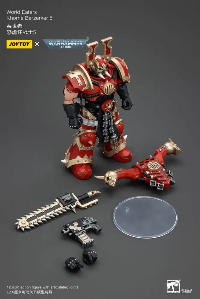 Warhammer 40k 1/18 World Eaters Khorne Berzerker 5 akciófigura 13 cm termékfotó