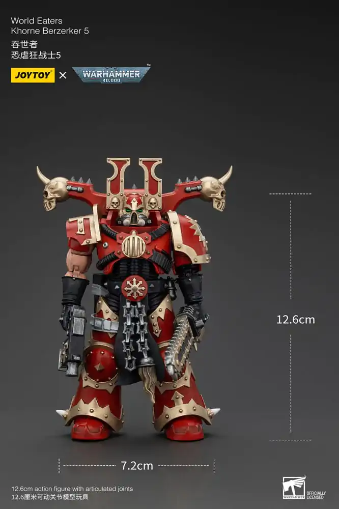 Warhammer 40k 1/18 World Eaters Khorne Berzerker 5 akciófigura 13 cm termékfotó