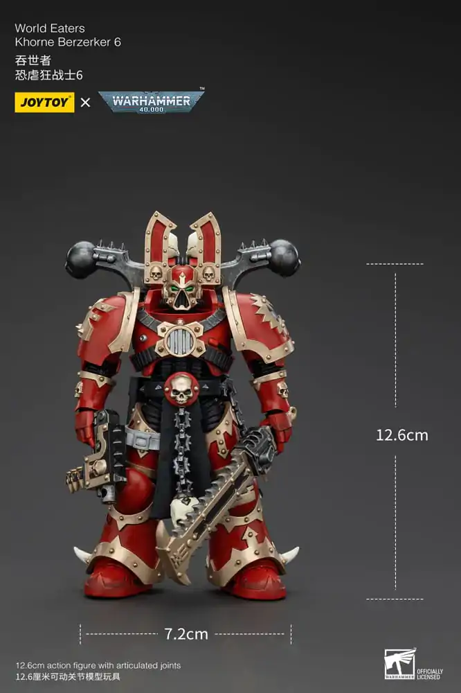 Warhammer 40k 1/18 World Eaters Khorne Berzerker 6 akciófigura 13 cm termékfotó