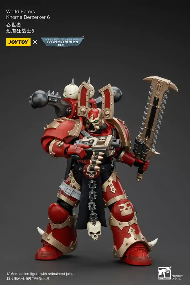 Warhammer 40k 1/18 World Eaters Khorne Berzerker 6 akciófigura 13 cm termékfotó