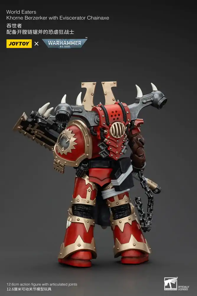 Warhammer 40k 1/18 World Eaters Khorne Berzerker with Eviscerator Chainaxe akciófigura 13 cm termékfotó