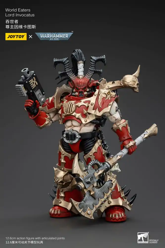 Warhammer 40k 1/18 World Eaters Lord Invocatus akciófigura 13 cm termékfotó