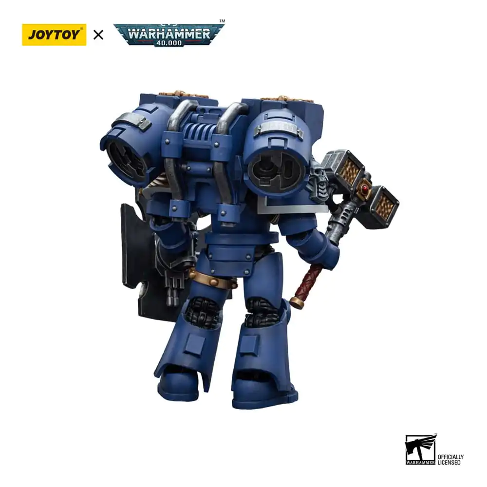 Warhammer 40k 1/18Ultramarines Vanguard Veteran with Thunder Hammer and Storm Shield akciófigura 12 cm termékfotó