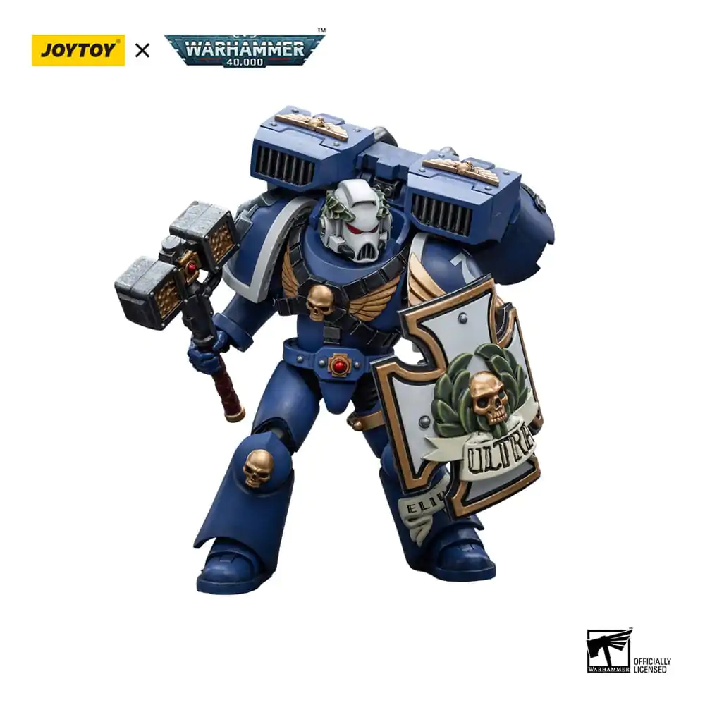 Warhammer 40k 1/18Ultramarines Vanguard Veteran with Thunder Hammer and Storm Shield akciófigura 12 cm termékfotó