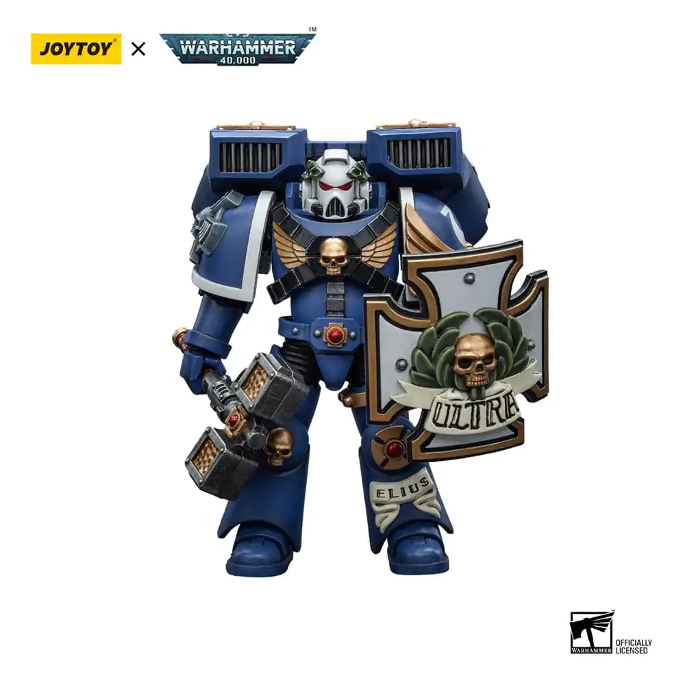 Warhammer 40k 1/18Ultramarines Vanguard Veteran with Thunder Hammer and Storm Shield akciófigura 12 cm termékfotó
