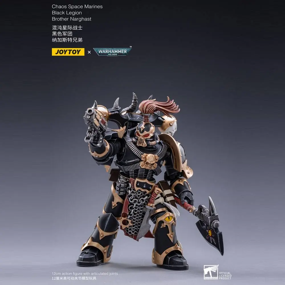 Warhammer 40k akciófigura 1/18 Black Legion Brother Narghast 14 cm termékfotó