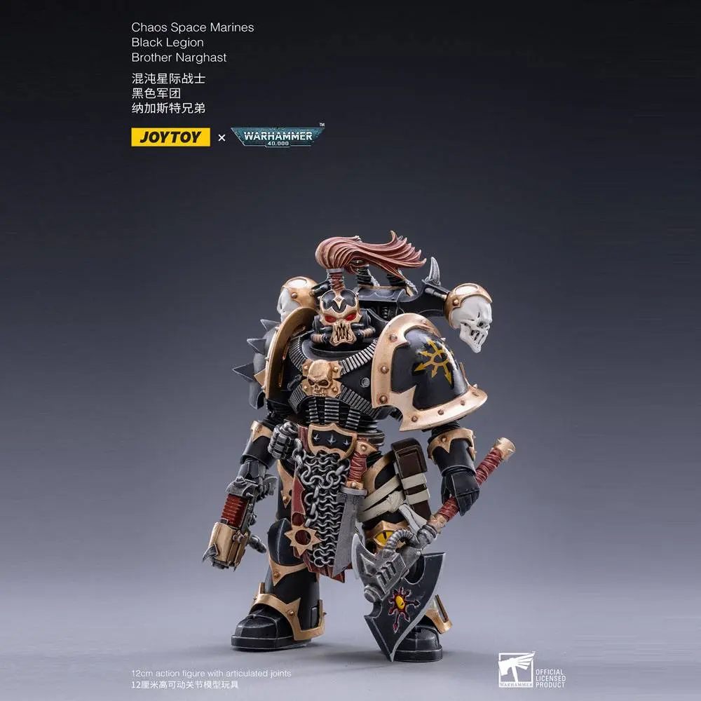 Warhammer 40k akciófigura 1/18 Black Legion Brother Narghast 14 cm termékfotó