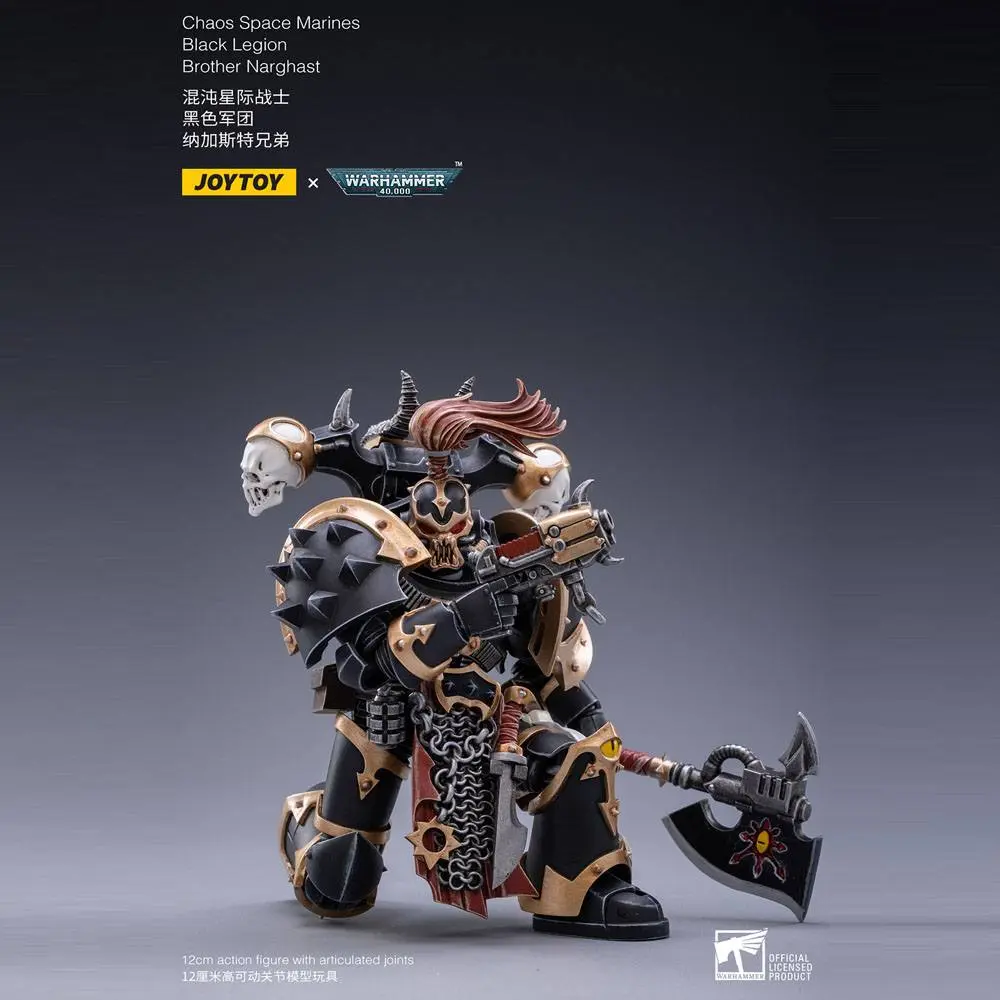 Warhammer 40k akciófigura 1/18 Black Legion Brother Narghast 14 cm termékfotó