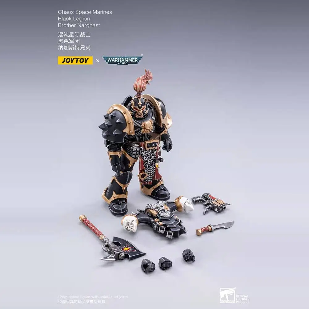 Warhammer 40k akciófigura 1/18 Black Legion Brother Narghast 14 cm termékfotó