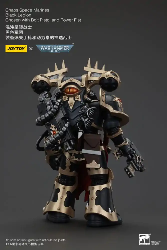 Warhammer 40k Chaos Space Marines Black Legion Chosen with Bolt Pistol and Power Fist akciófigura 20 cm termékfotó