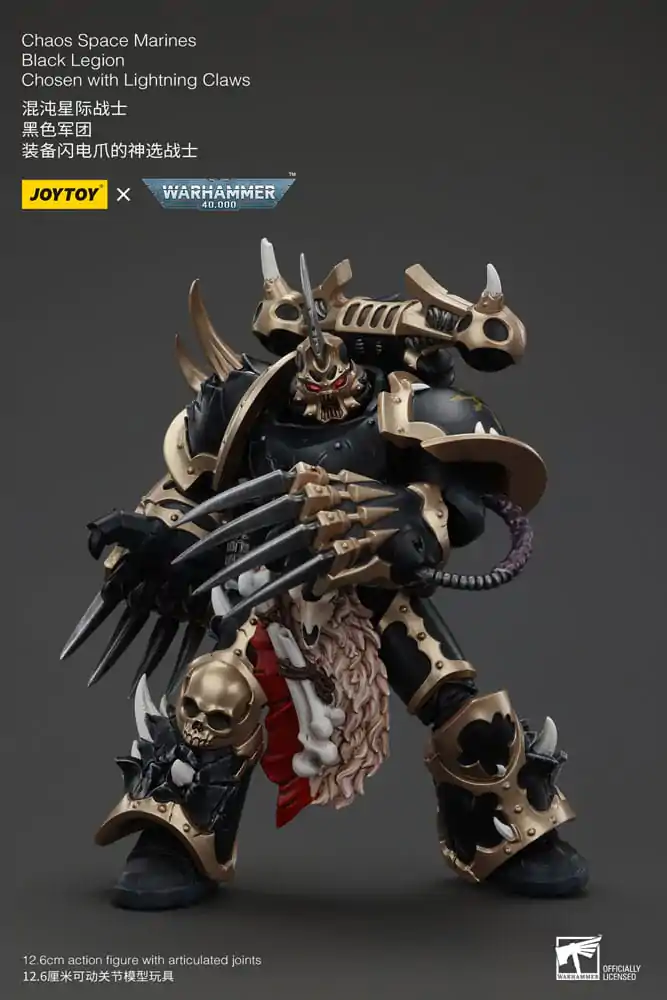 Warhammer 40k Chaos Space Marines Black Legion Chosen with Lightning Claws akciófigura 20 cm termékfotó