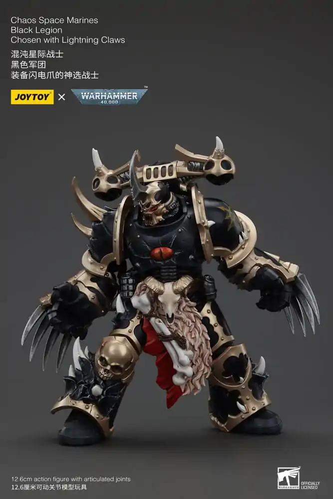 Warhammer 40k Chaos Space Marines Black Legion Chosen with Lightning Claws akciófigura 20 cm termékfotó