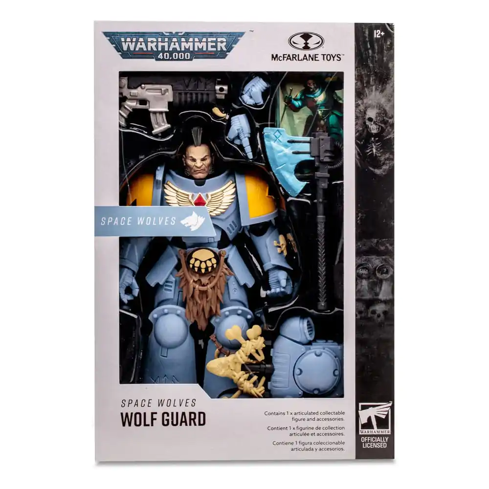 Warhammer 40k figurine 1/18 space wolves ragnar blackmane 13 cm