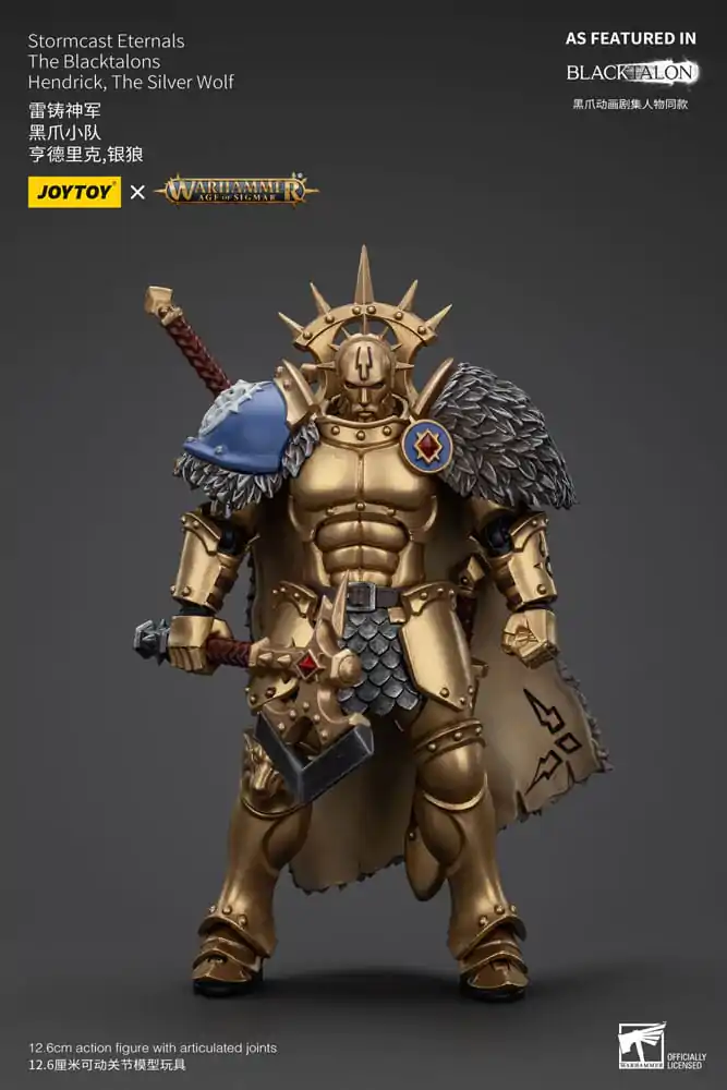 Warhammer Age of Sigmar Stormcast Eternals The Blacktalons Hendrick The Silver Wolf akciófigura 20 cm termékfotó