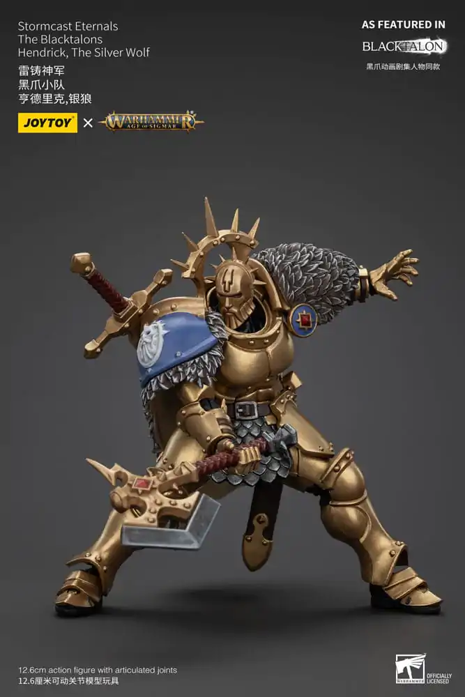 Warhammer Age of Sigmar Stormcast Eternals The Blacktalons Hendrick The Silver Wolf akciófigura 20 cm termékfotó