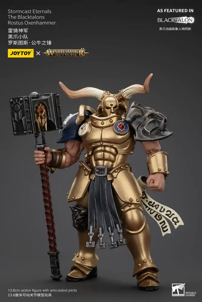 Warhammer Age of Sigmar Stormcast Eternals The Blacktalons Rostus Oxen hammer akciófigura 20 cm termékfotó