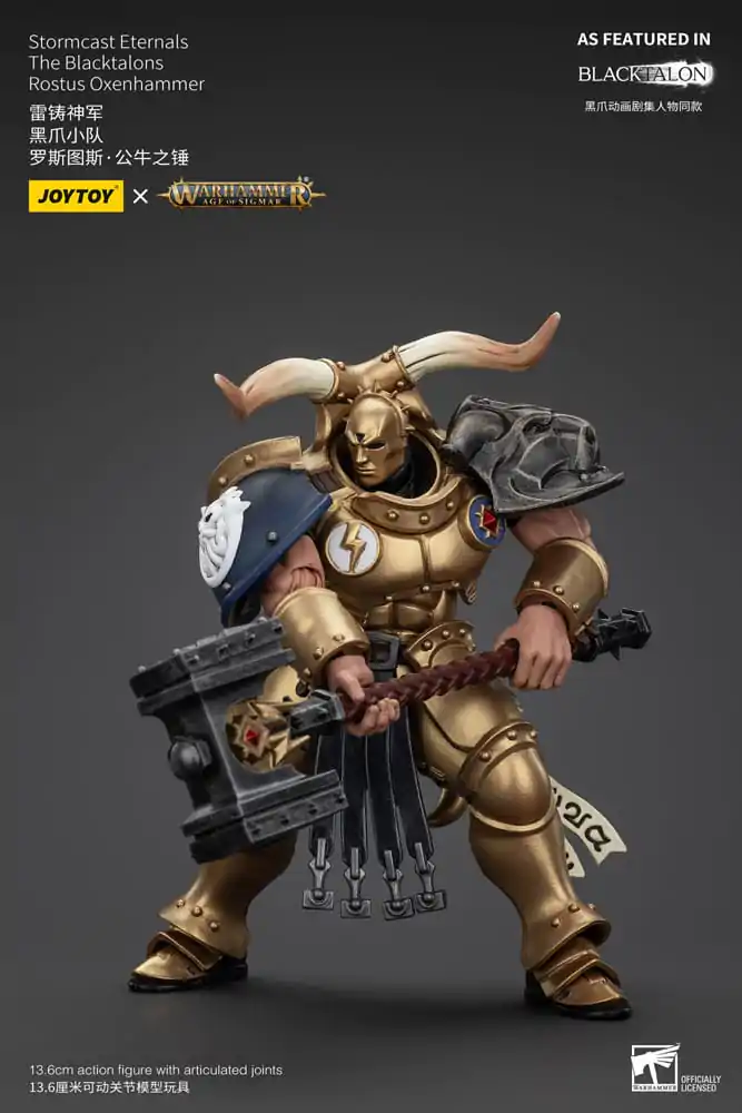 Warhammer Age of Sigmar Stormcast Eternals The Blacktalons Rostus Oxen hammer akciófigura 20 cm termékfotó