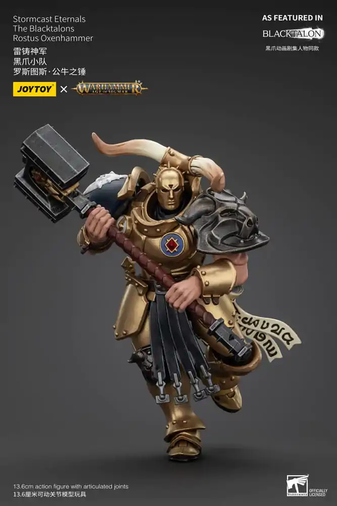 Warhammer Age of Sigmar Stormcast Eternals The Blacktalons Rostus Oxen hammer akciófigura 20 cm termékfotó