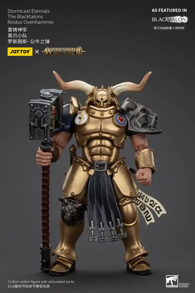 Warhammer Age of Sigmar Stormcast Eternals The Blacktalons Rostus Oxen hammer akciófigura 20 cm termékfotó