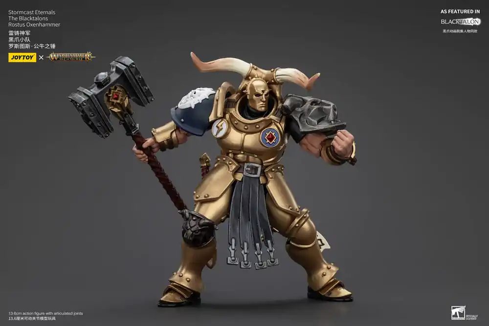 Warhammer Age of Sigmar Stormcast Eternals The Blacktalons Rostus Oxen hammer akciófigura 20 cm termékfotó