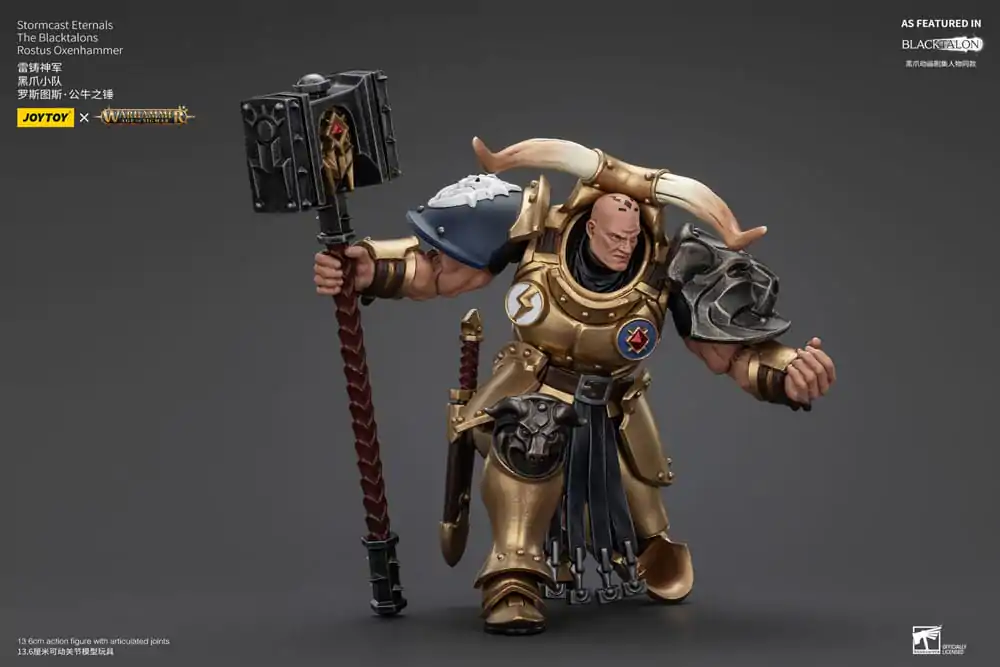 Warhammer Age of Sigmar Stormcast Eternals The Blacktalons Rostus Oxen hammer akciófigura 20 cm termékfotó