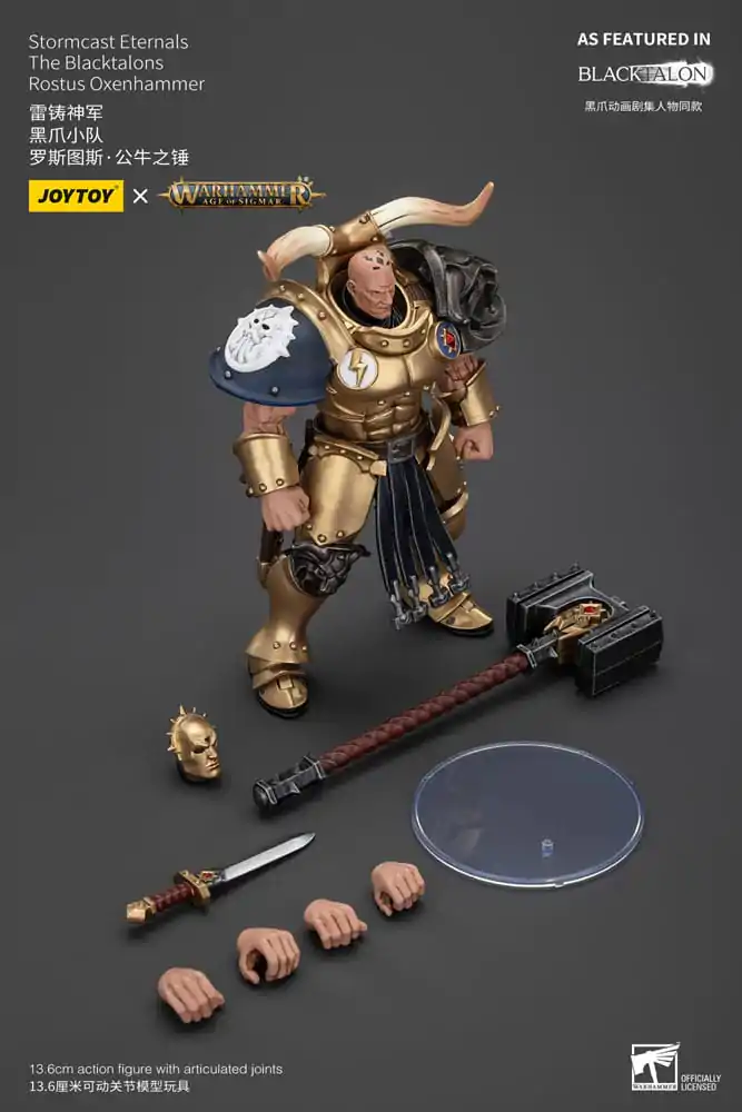 Warhammer Age of Sigmar Stormcast Eternals The Blacktalons Rostus Oxen hammer akciófigura 20 cm termékfotó