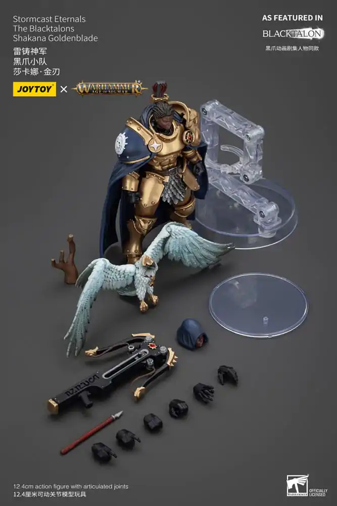 Warhammer Age of Sigmar Stormcast Eternals The Blacktalons Shakana Goldenblade akciófigura 20 cm termékfotó