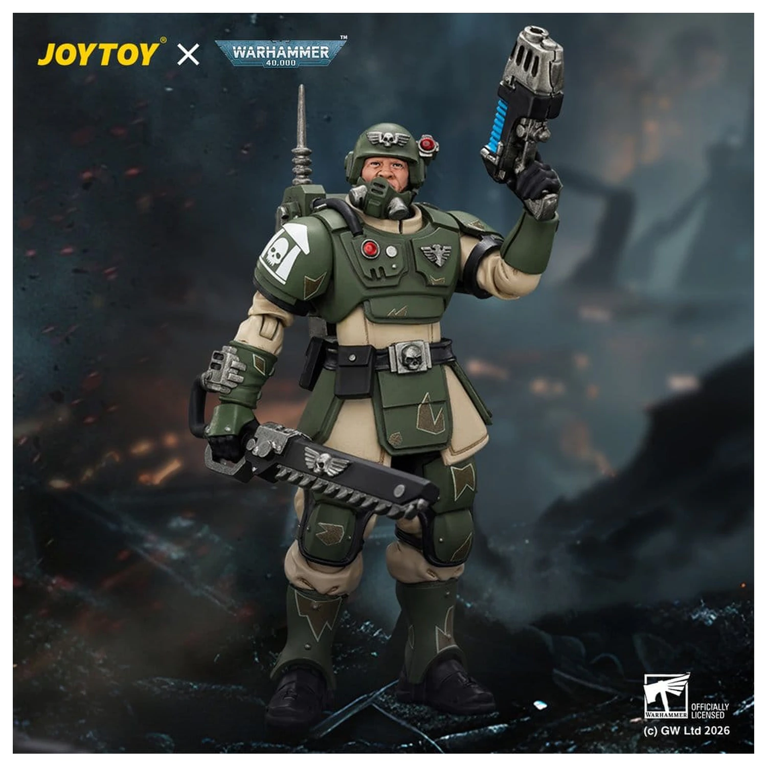 Warhammer Astra Militarum Kasrkin 1 with Chainsword and Plasma Pistol akciófigura  termékfotó