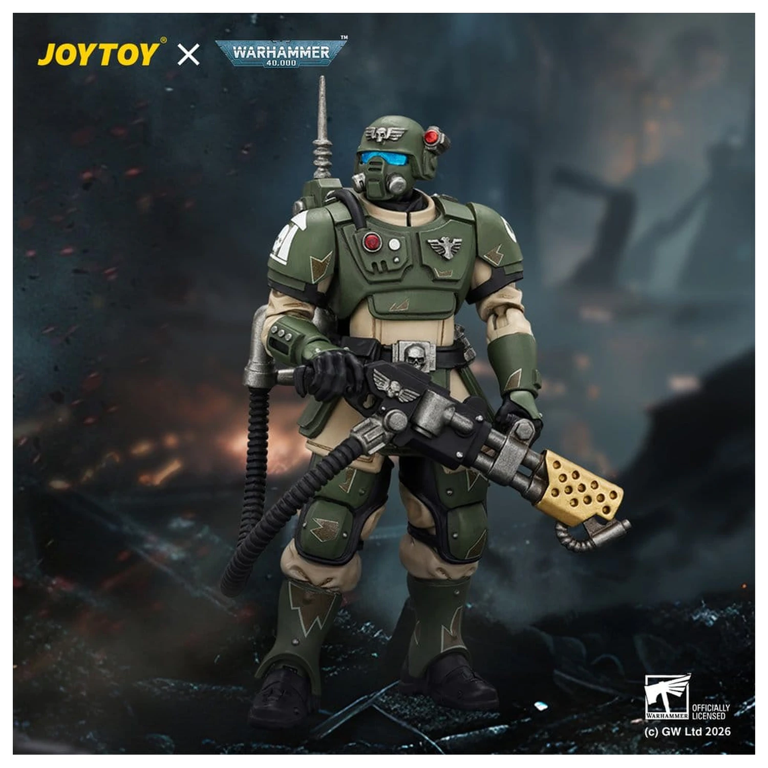Warhammer Astra Militarum Kasrkin 2 with Flamer akciófigura  termékfotó
