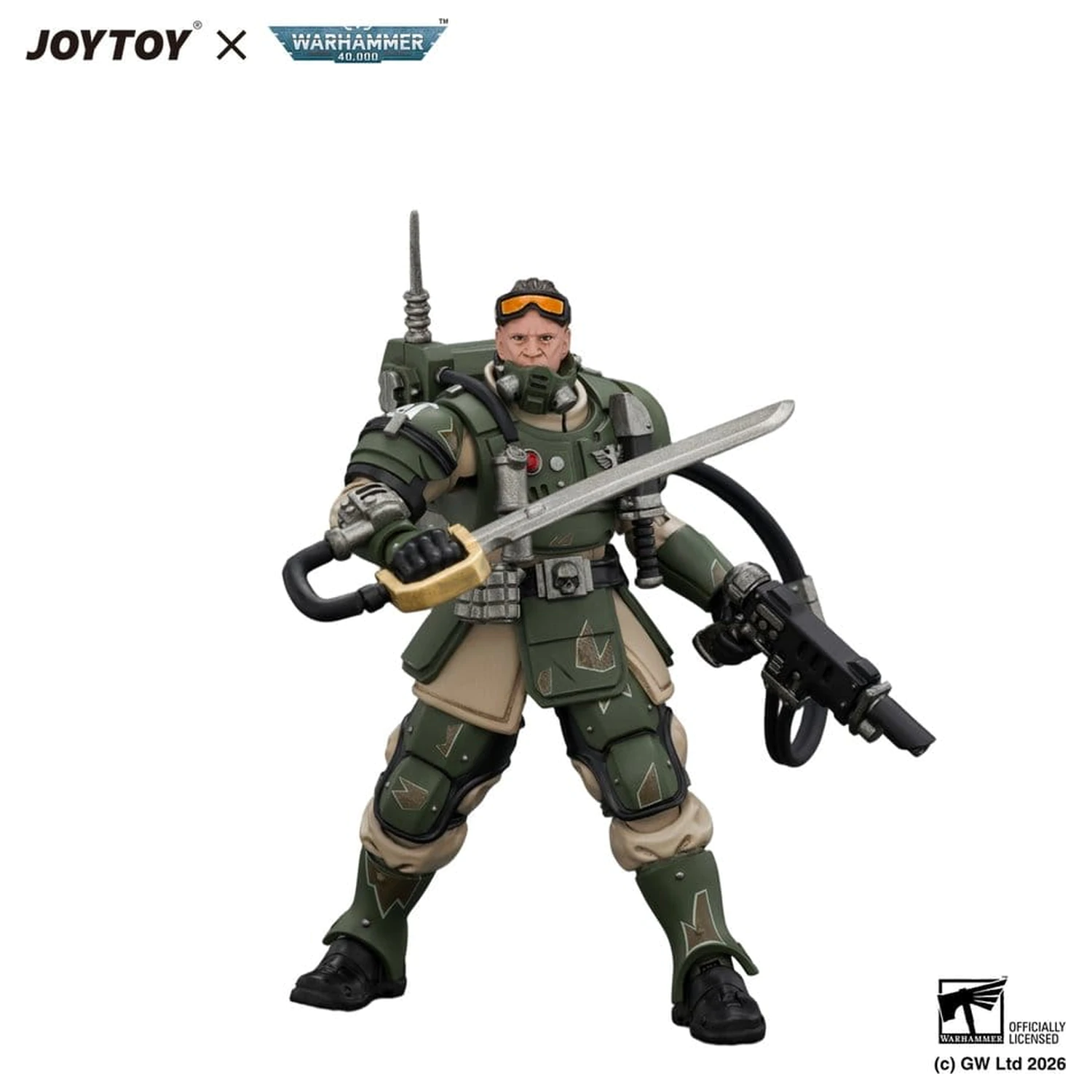 Warhammer Astra Militarum Kasrkin 7 with Hot-shot Laspistol and Power Sword akciófigura  termékfotó