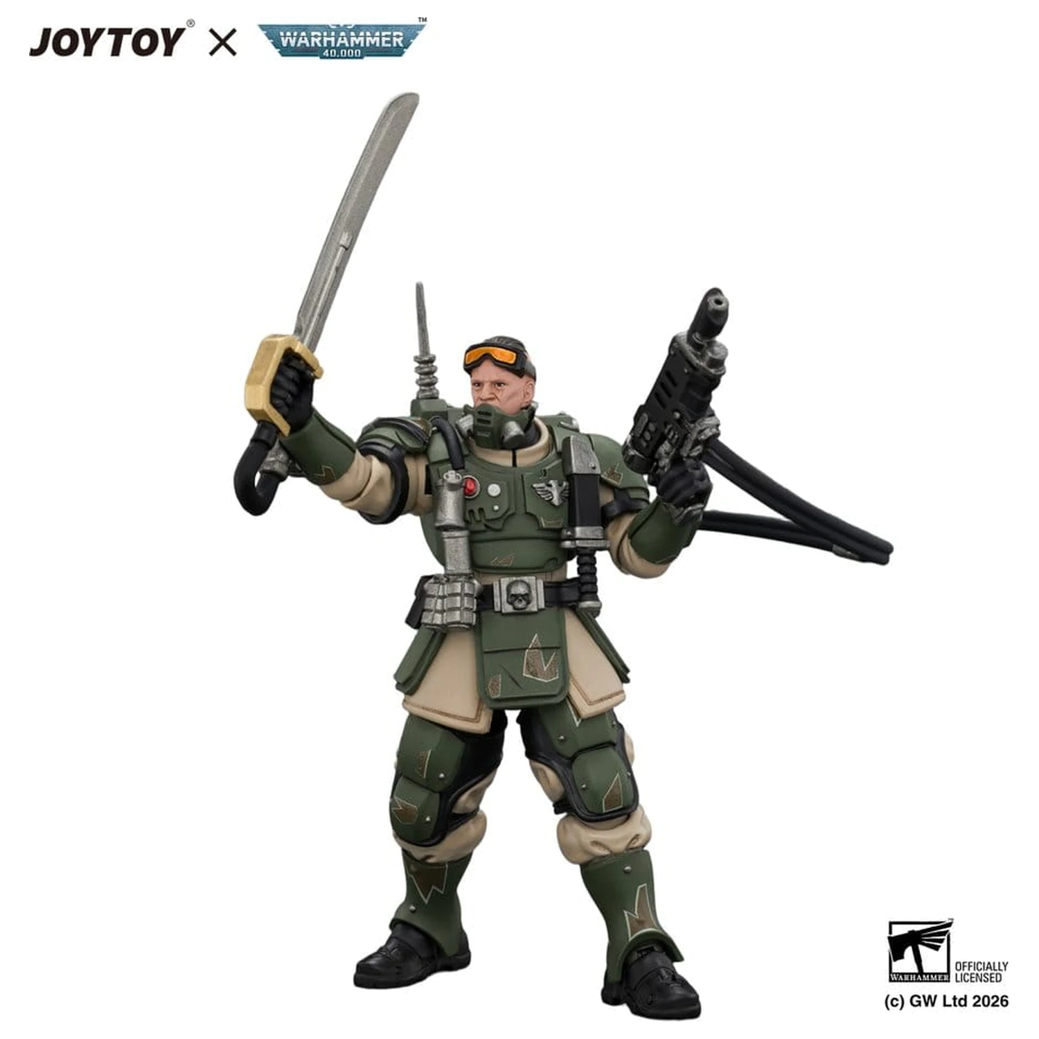 Warhammer Astra Militarum Kasrkin 7 with Hot-shot Laspistol and Power Sword akciófigura  termékfotó