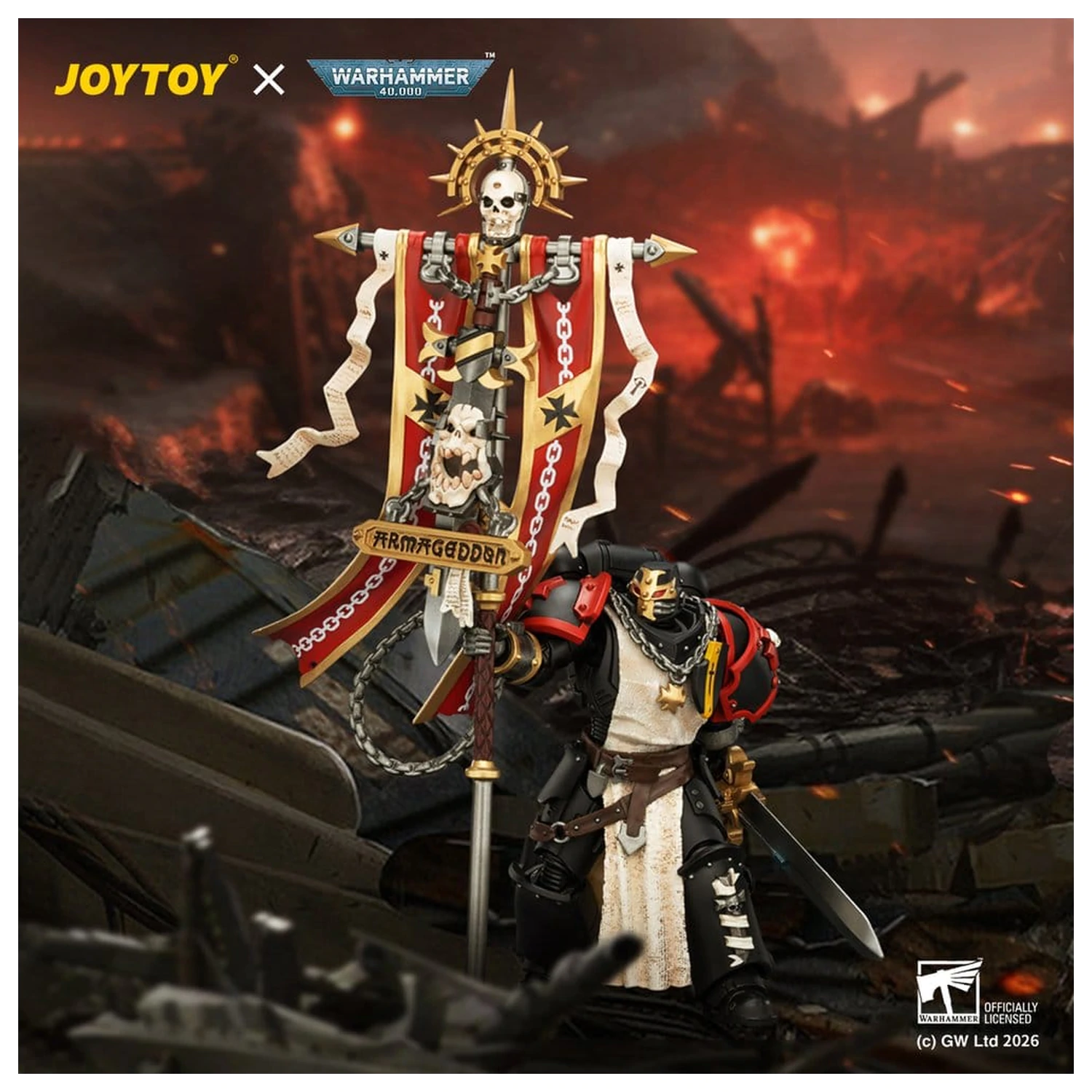 Warhammer Black Templars Crusader Ancient akciófigura 12 cm termékfotó